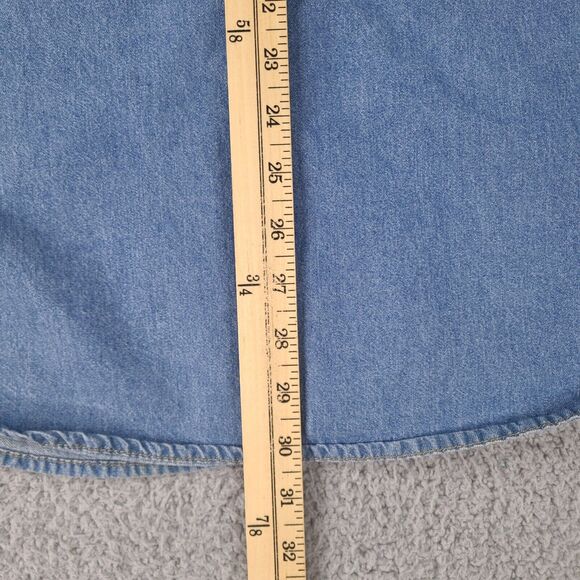 VTG Peregrine Bay Denim Shirt Mens Small Blue WRC Group Button Up Long Sleeve - Picture 14 of 15